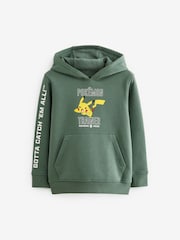 Khaki Green Pokémon License Hoodie (4-16yrs) - Image 3 of 5