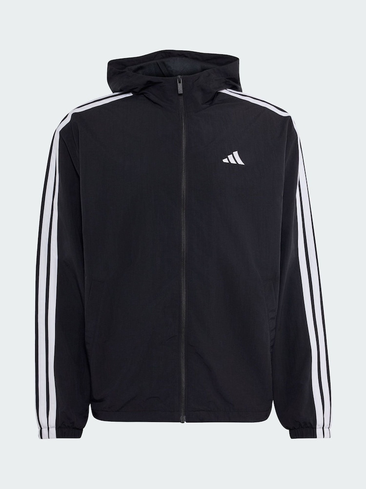 سترة منسوجة مقاومة للرياح تصميم 3 خطوط من adidas Essentials - صورة 4 من 4