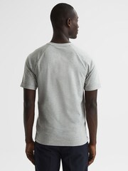 Reiss Grey Melange Si Slim Fit Crew Neck T-Shirt - Image 5 of 7