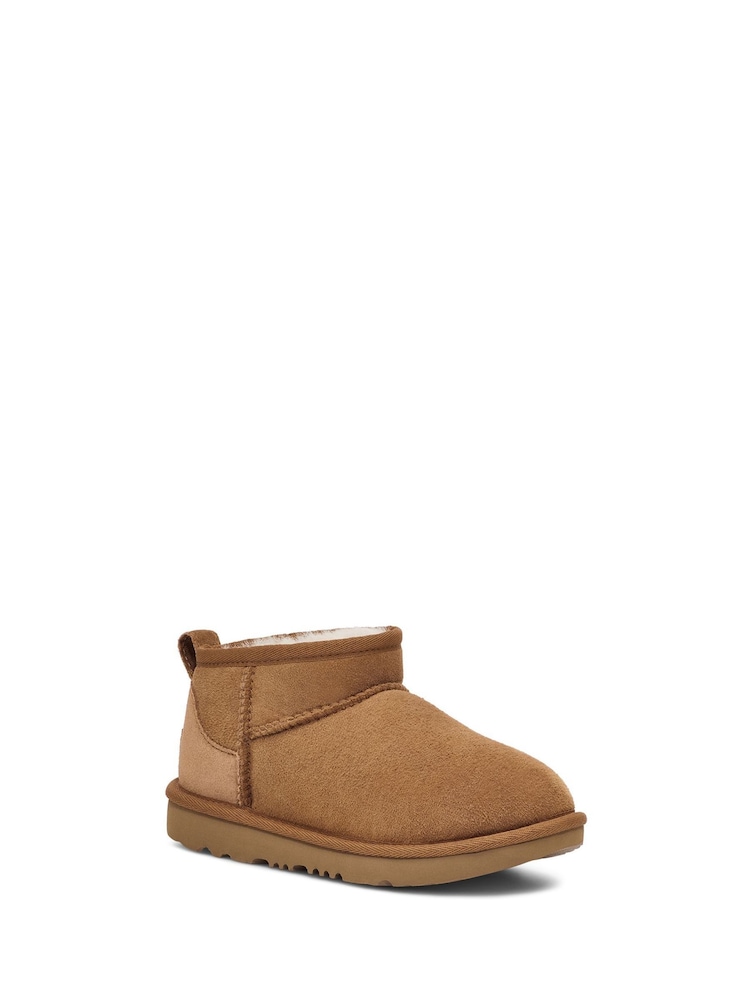 UGG Grey Chrome Classic Ultra Mini Boots - Image 2 of 4