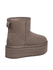 UGG Grey Classic Mini Platform Boots - Image 3 of 6