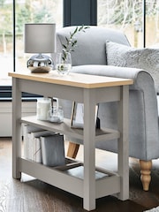 Dove Grey Malvern Oak Effect Sofa Side Table - Image 1 of 9