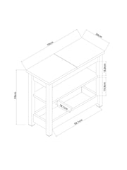Dove Grey Malvern Oak Effect Sofa Side Table - Image 9 of 9