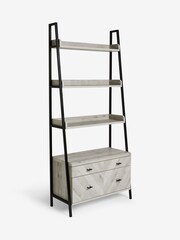 Grey Bronx Chevron Oak Effect Storage Shelf - Image 6 of 7