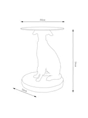 Natural Whippet Dog Glass Resin Side Table - Image 6 of 6