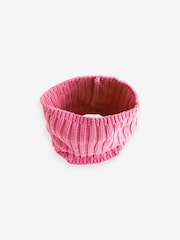 Bright Pink Ribbed Knitted Snood (1-16yrs) - Image 1 of 2