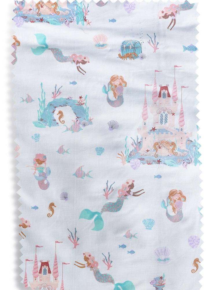 Multi Mermaid Print Duvet Cover and Pillowcase Set - Image 11 of 12