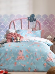 Multi Mermaid Print Duvet Cover and Pillowcase Set - Image 2 of 12