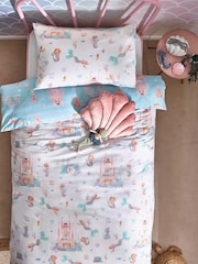 Multi Mermaid Print Duvet Cover and Pillowcase Set - Image 3 of 12