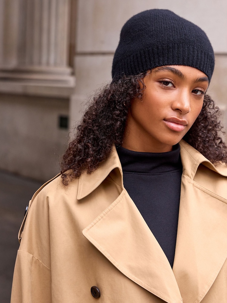 Black Collection Luxe 30% Cashmere Pom Hat - Image 1 of 6