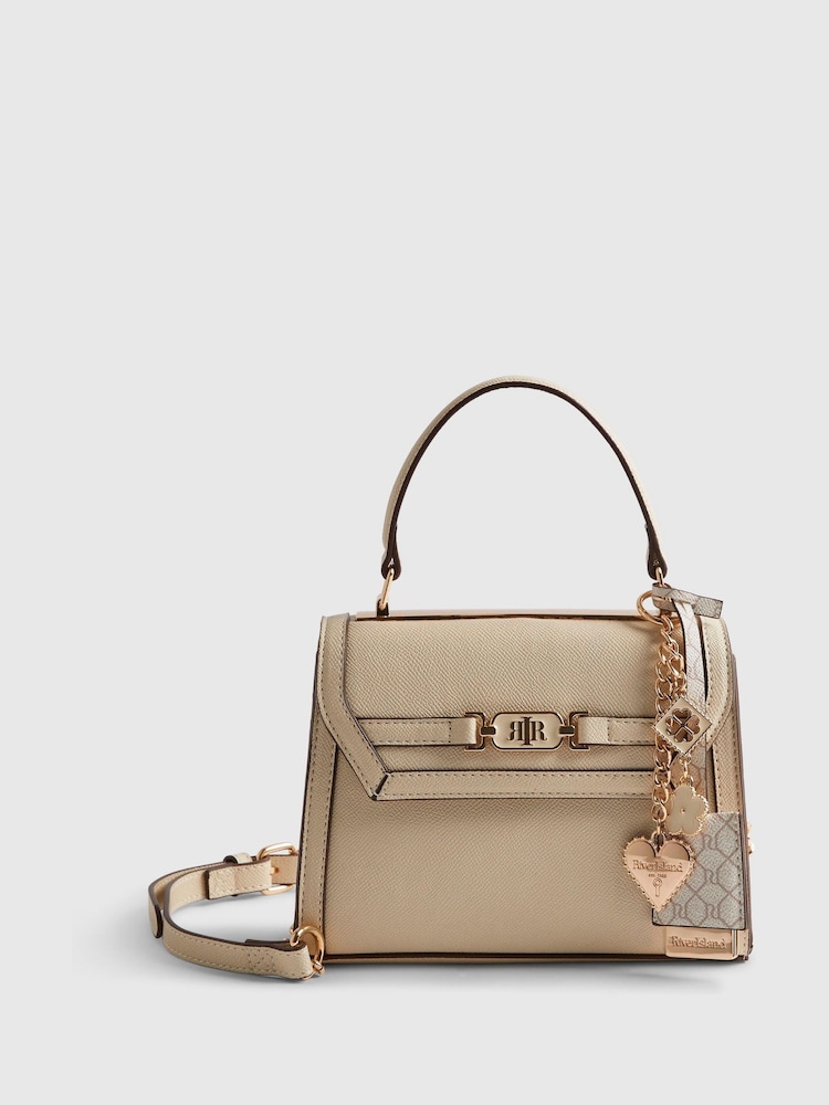 River Island Cream Mini Cross-Body Tote Bag - Image 2 of 6