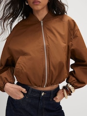 River Island Orange Long Sleeve Bomber Jacket - Image 4 of 4