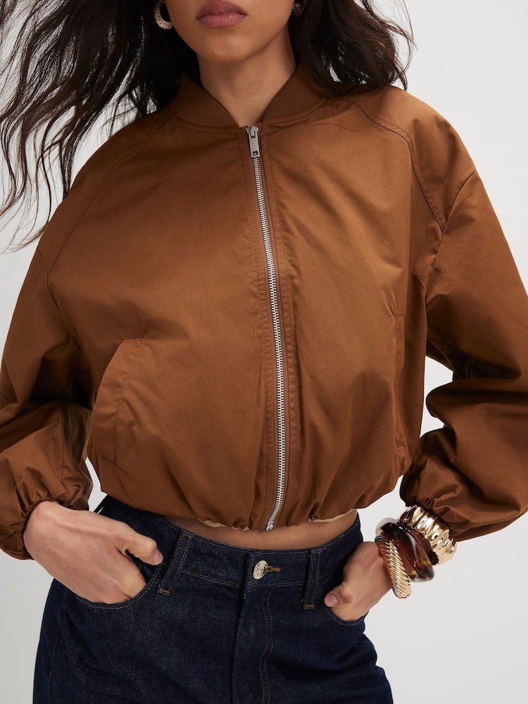 River Island Orange Long Sleeve Bomber Jacket - Image 4 of 4