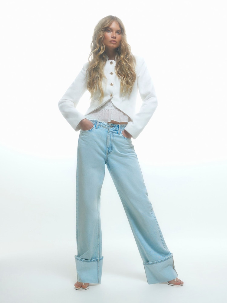 River Island White Asymmetric Military Jacket - Image 4 of 4