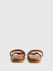 River Island Brown Cross Strap Diamante Sandals - Image 3 of 5