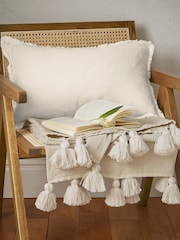 Morris & Co Cream Pure Torshavn Throw - Image 1 of 4