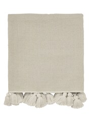 Morris & Co Cream Pure Torshavn Throw - Image 3 of 4