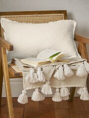 Morris & Co. White Pure Linen Cotton Bed Cushion - Image 1 of 5