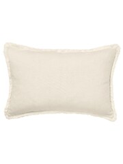 Morris & Co. White Pure Linen Cotton Bed Cushion - Image 5 of 5