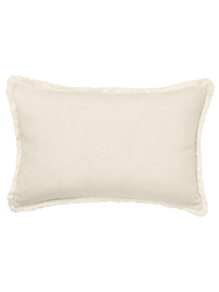 Morris & Co. White Pure Linen Cotton Bed Cushion - Image 5 of 5