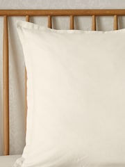 Morris & Co White Pure Linen Cotton Bed Square Pillowcase - Image 3 of 4