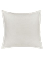 Morris & Co Silver Pure Linen Cotton Bed Square Pillowcase - Image 4 of 4