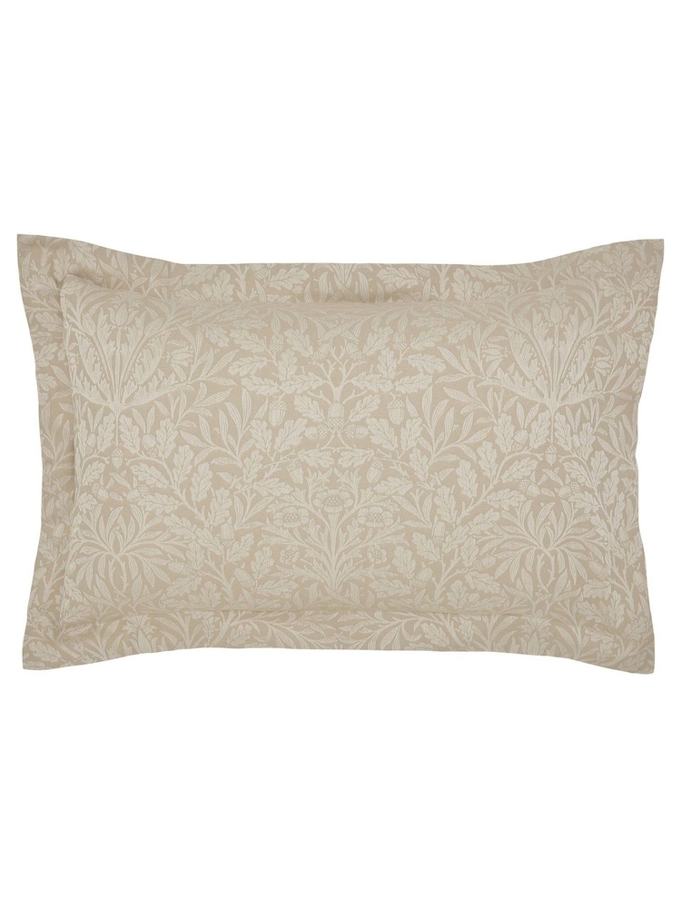 Morris & Co Cream Pure Acorn Jacquard Oxford Pillowcase - Image 4 of 4