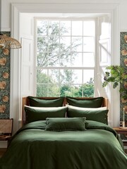 Morris & Co. Green Linen Cotton Bed Cushion - Image 3 of 4