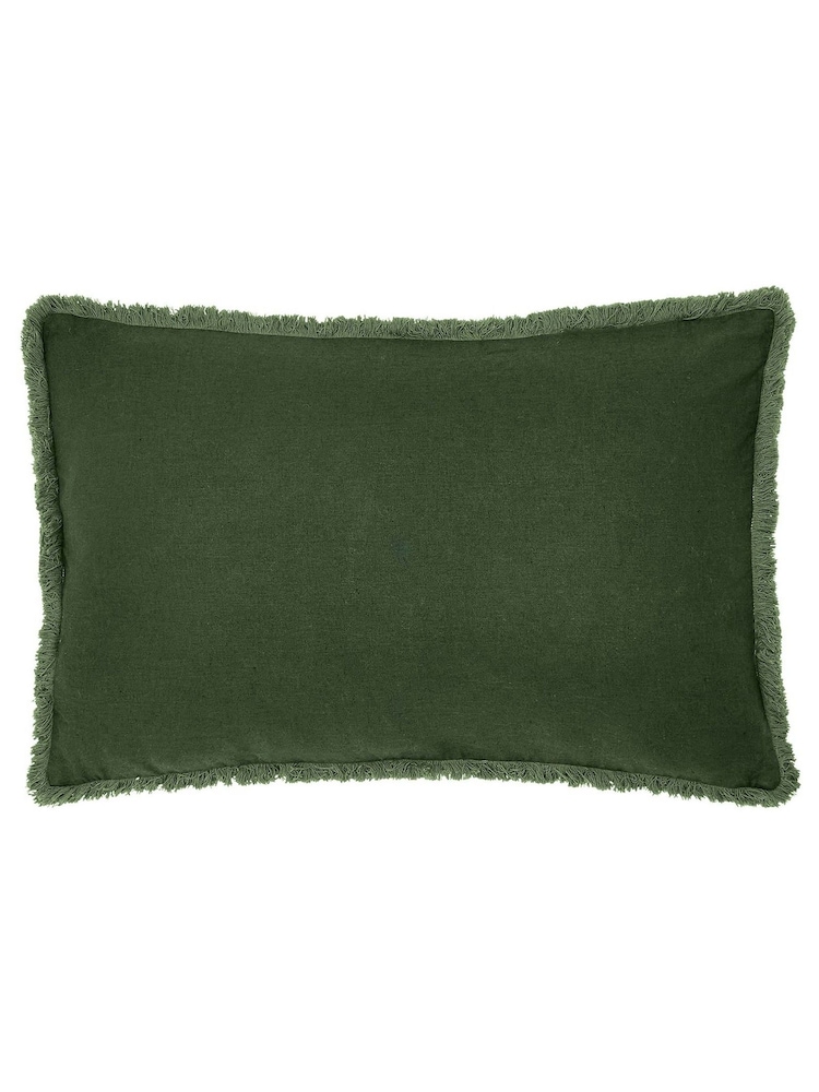 Morris & Co. Green Linen Cotton Bed Cushion - Image 4 of 4