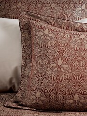 Morris & Co Red Crown Imperial Oxford Pillowcase - Image 3 of 4