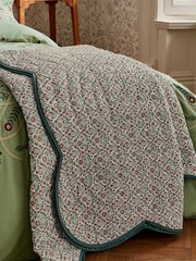 Morris & Co Green Brophy Embroidery Throw - Image 1 of 4