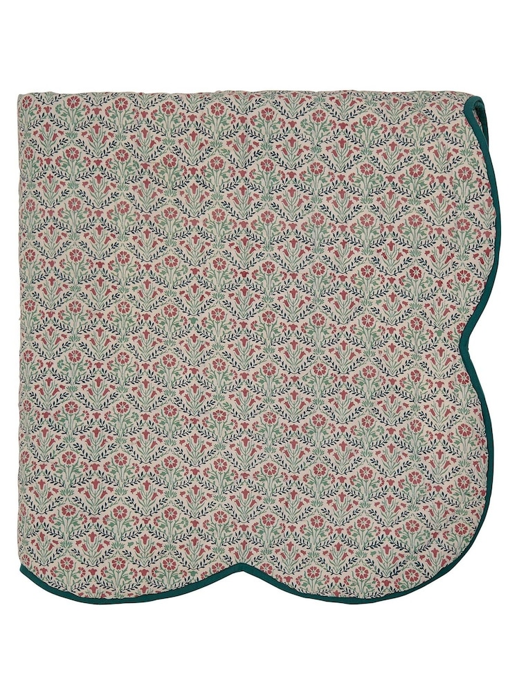 Morris & Co Green Brophy Embroidery Throw - Image 4 of 4