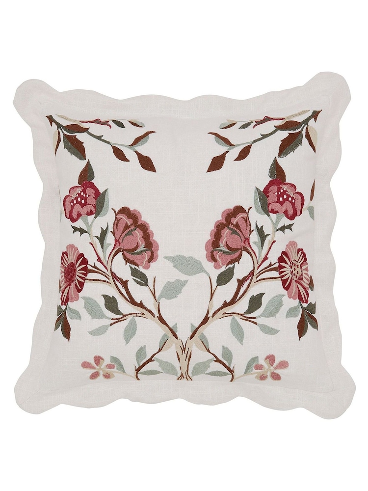 Morris & Co. Green Brophy Embroidery Cushion - Image 4 of 4