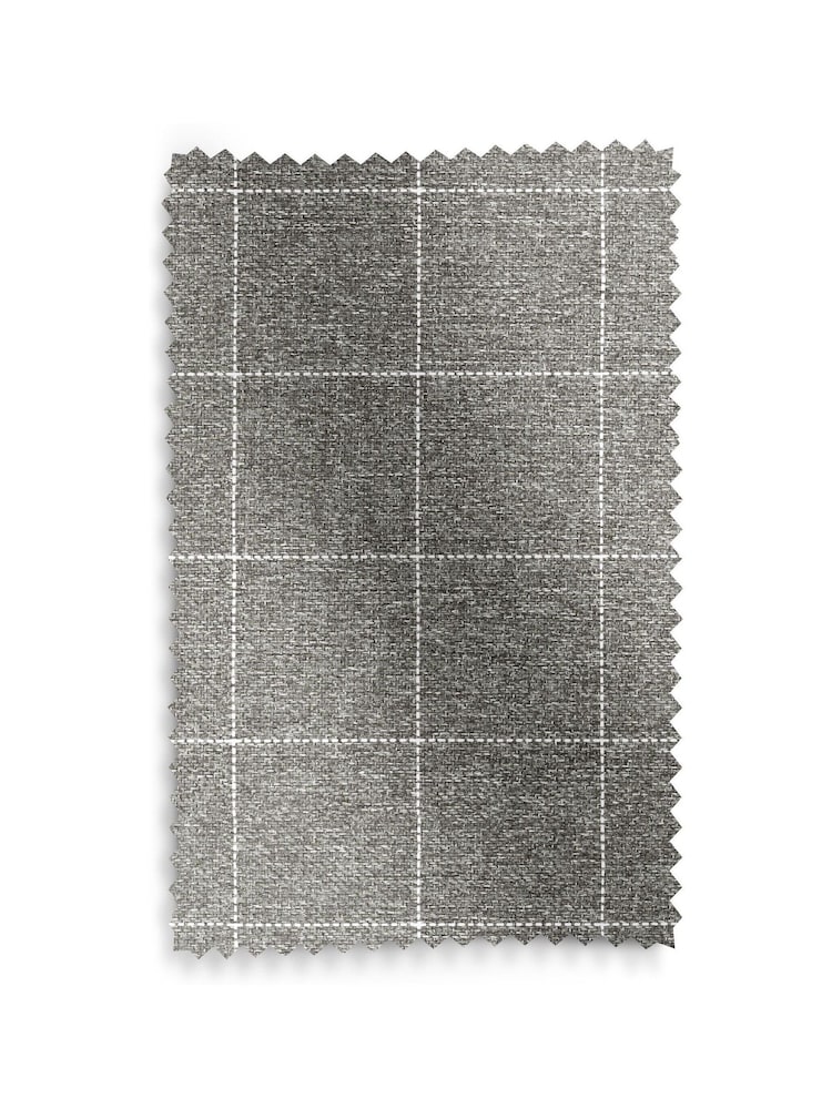 Tweedy Check Lawson Mid Grey, Oak Effect Frame Hampton Wooden Accent Chair - Image 9 of 9