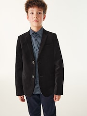 Baker by Ted Baker Black Velvet Suit Jacket - Image 1 of 11