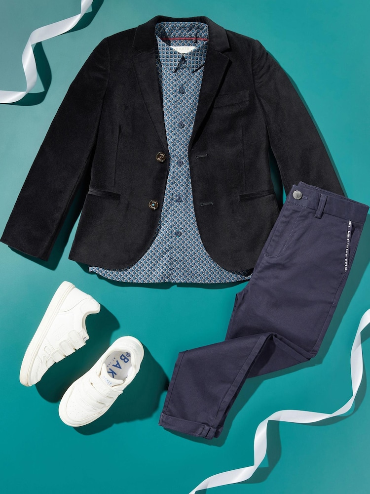 Baker by Ted Baker Black Velvet Suit Jacket - Image 11 of 11