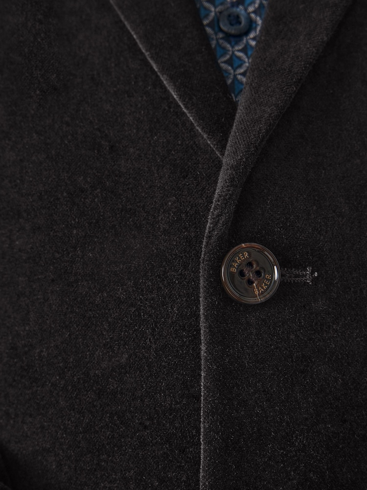 Baker by Ted Baker Black Velvet Suit Jacket - Image 6 of 11