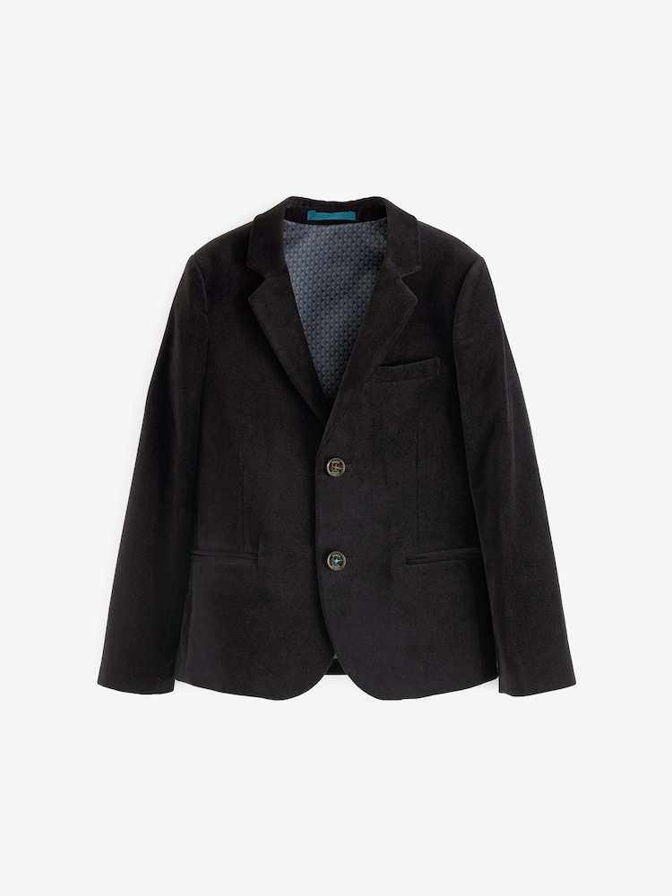 Baker by Ted Baker Black Velvet Suit Jacket - Image 7 of 11
