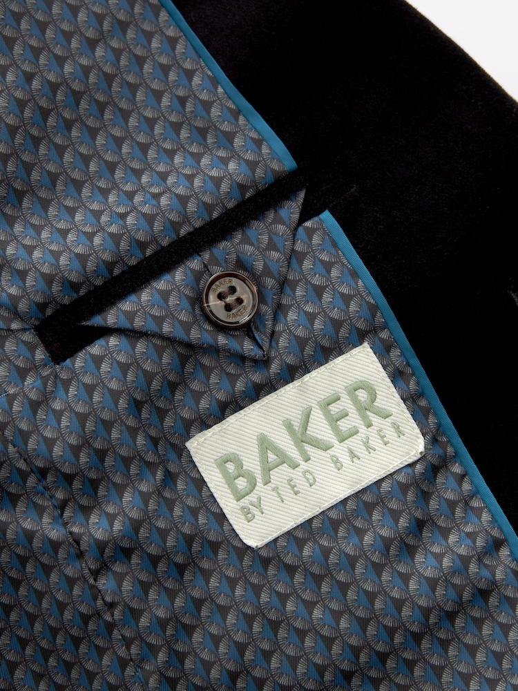Baker by Ted Baker Black Velvet Suit Jacket - Image 9 of 11
