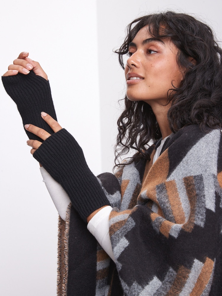 Black Collection Luxe 30% Cashmere Handwarmer Gloves - Image 2 of 4