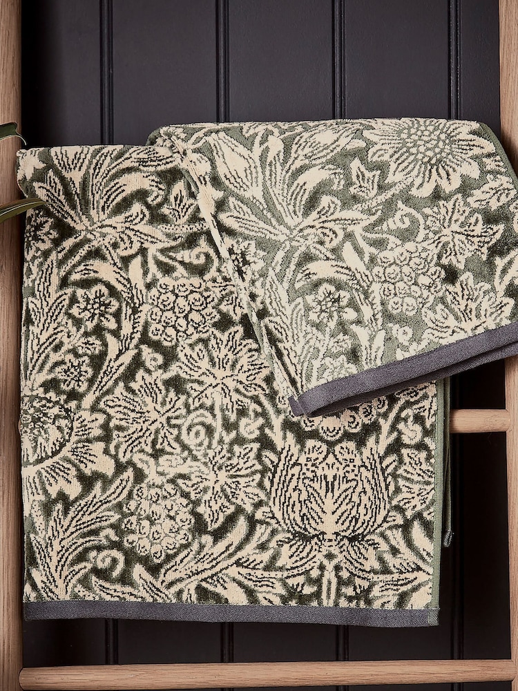 Morris & Co Grey Crown Imperial Towel - Image 1 of 3