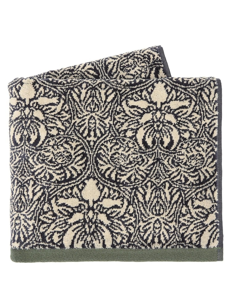 Morris & Co Grey Crown Imperial Towel - Image 3 of 3