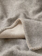 Hug Rug Grey Luxury Wool Throw - Image 4 of 4