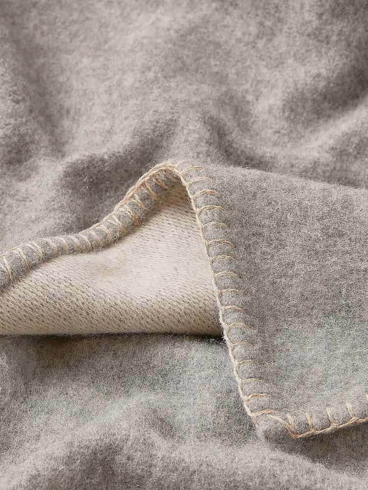 Hug Rug Grey Luxury Wool Throw - Image 4 of 4