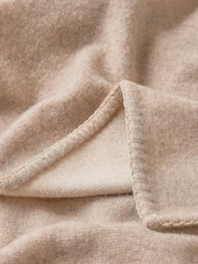 Hug Rug Beige Luxury Wool Throw - Image 3 of 3