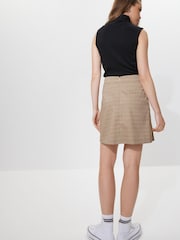 Brown Sparkle Check Mini Skirt - Image 4 of 7