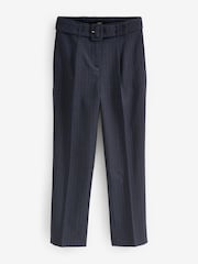Marineblau/blau - Straight-Leg-Hose mit Gürtel in Tailored Fit - Bild 5 von 7