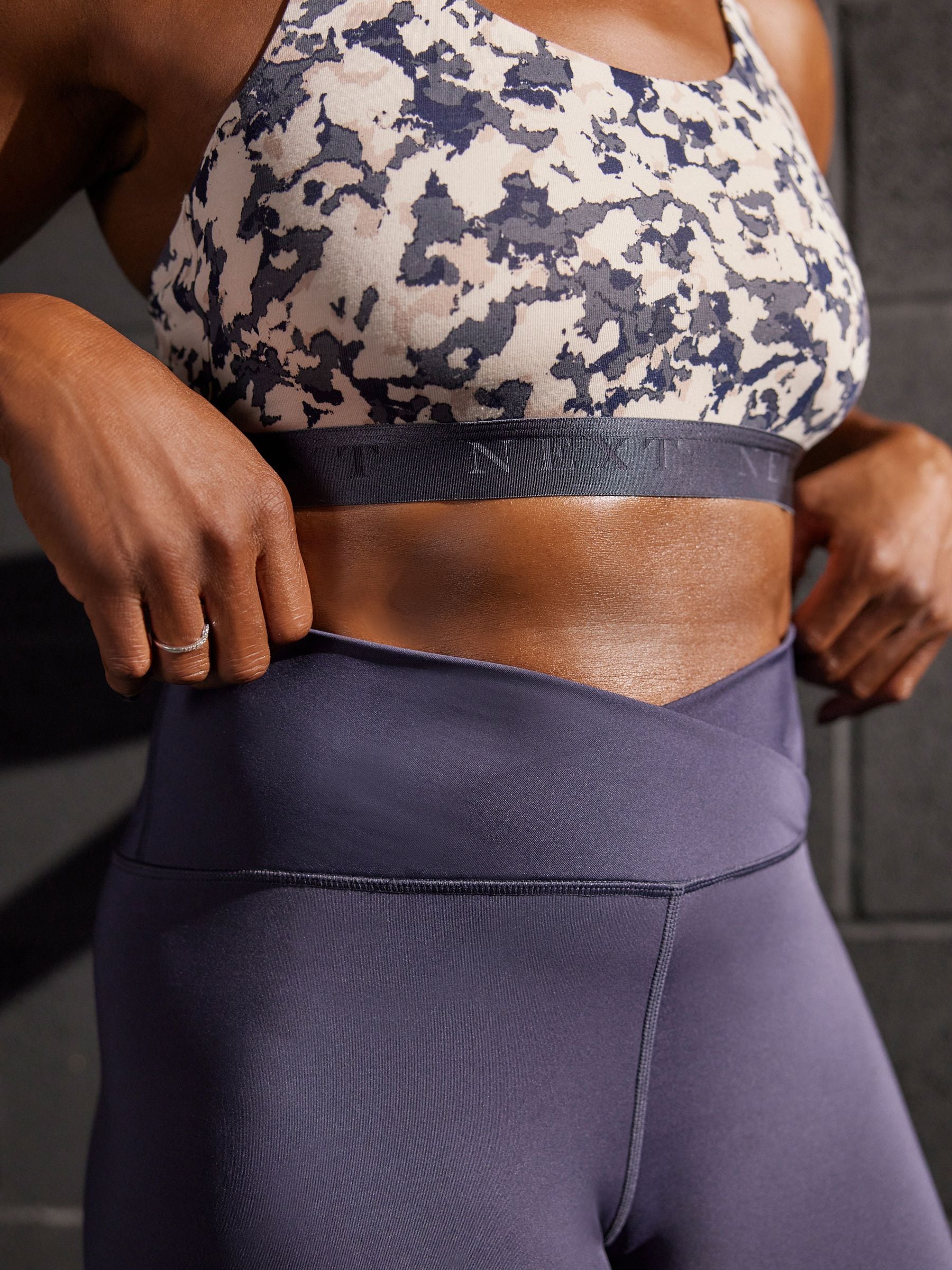 Buy Navy Blue Active Studio Sports Wrap Front High Waist Full Length Leggings from Next Luxembourg