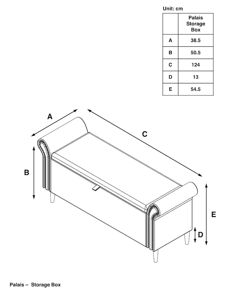 Tweedy Plain Light Natural Palais Storage Ottoman Blanket Box - Image 6 of 6