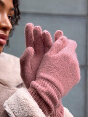 Pink Collection Luxe 30% Cashmere Gloves - Image 1 of 3